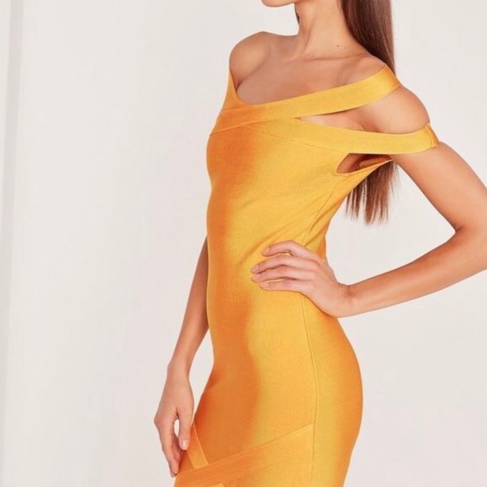 Missguided Bandage Bardot Bodycon Dress View 2